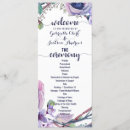 Search for purple wedding programmes Boho chic