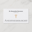 Search for anesthesiologist business cards Doctor