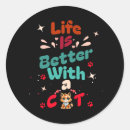 Search for life is better with cats stickers Kitty