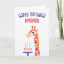 Search for giraffe birthday cards Cartoon