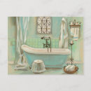 Search for vintage bathroom postcards Blue