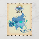 Search for vintage map of asia postcards Asian