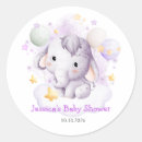 Search for cute pink elephant baby shower stickers Modern