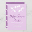 Search for dragonfly baby shower invitations Purple