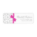 Search for silver bow return address labels Pink