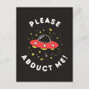 Search for alien abduction postcards Parody