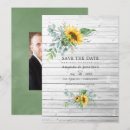 Search for sunflower wedding save the dates Eucalyptus