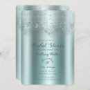 Search for teal silver bridal shower invitations Elegant