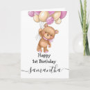 Search for bear first birthday cards 1st