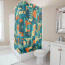 Search for orange and teal shower curtains Geometric