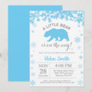 Search for blue snowflake baby shower invitations Polar bear