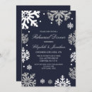 Search for snowflakes rehearsal dinner invitations White