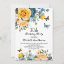 Search for blue invitation 30th birthday invitations Floral