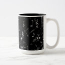 Search for musical notes mugs Black and white