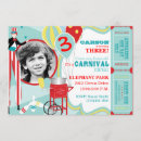 Search for cotton birthday invitations Carnival