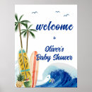 Search for watercolor waves painting posters Palm trees