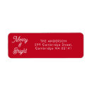 Search for merry and bright return address labels Typography