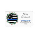 Search for thin return address labels Police