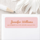 Search for pink orange return address labels Stylish