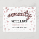 Search for 70th birthday save the dates Glitter