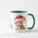 Search for funny cat christmas mugs Santa