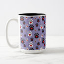 Search for paw prints on my heart mugs Black and white