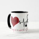 Search for heart beat coffee mugs Red