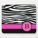 Search for zebra and pink mousepads Monogrammed
