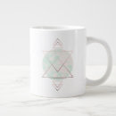 Search for geometric design coffee mugs Rose gold