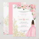 Search for pink dress quinceanera invitations Pink and gold