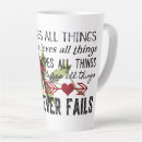 Search for love never fails mugs Faith