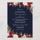 Search for marsala and navy wedding invitations Botanical