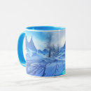 Search for winter snow scene mugs Blue