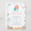 Search for mermaid baby shower invitations Pink