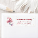 Search for mermaid birthday return address labels Purple