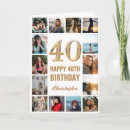 Search for 40th birthday cards Photo collage