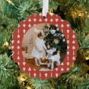 Search for paper photo christmas tree decorations Red and white