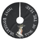 Search for black and white tree skirts Typography