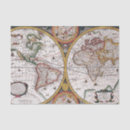 Search for old world map tissue paper Travel