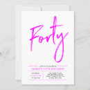 Search for typography 40th birthday invitations Simple