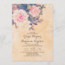 Search for pink peony wedding invitations Vintage