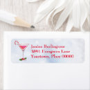 Search for cocktail return address labels Christmas party