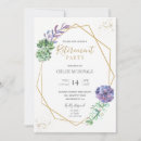 Search for purple retirement party invitations Modern