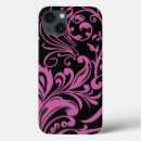 Search for pink damask iphone cases Black