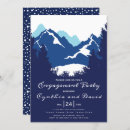 Search for rustic winter engagement party invitations Navy blue