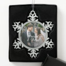 Search for pewter photo christmas tree decorations Just married