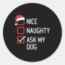 Search for naughty dog stickers Santa claus