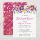 Search for floral rehearsal dinner invitations Purple