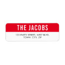 Search for black and red return address labels Simple