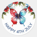 Search for independence day party stickers Watercolor